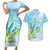 Personalised 2025 Aloha Hawaii Couples Matching Short Sleeve Bodycon Dress and Hawaiian Shirt Tropical Flowers And Honu