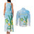 Personalised 2025 Aloha Hawaii Couples Matching Tank Maxi Dress and Long Sleeve Button Shirt Tropical Flowers And Honu