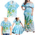 Personalised 2025 Aloha Hawaii Family Matching Off Shoulder Maxi Dress and Hawaiian Shirt Tropical Flowers And Honu