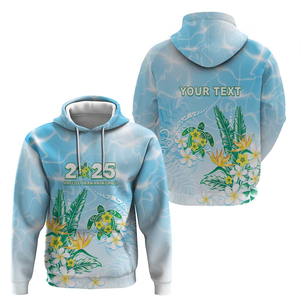 Personalised 2025 Aloha Hawaii Hoodie Tropical Flowers And Honu LT05 - Polynesian Pride