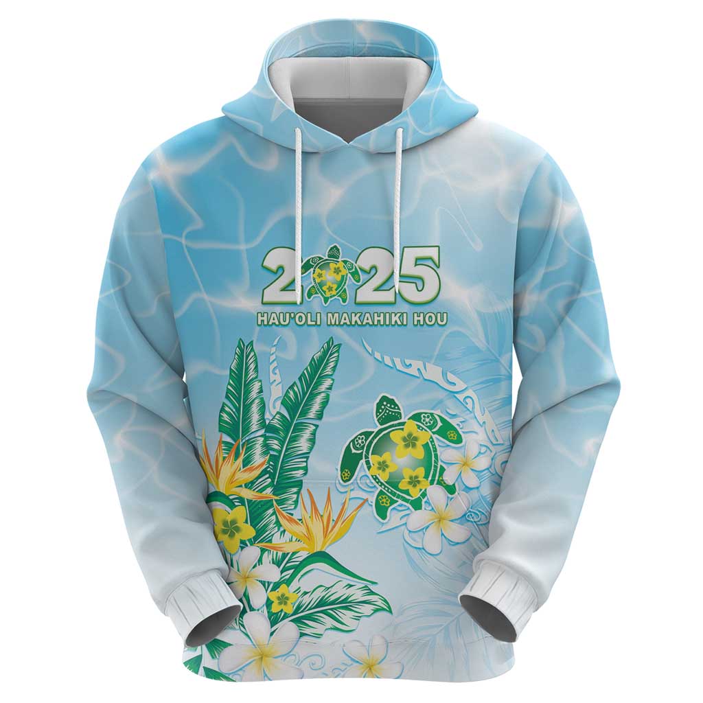 Personalised 2025 Aloha Hawaii Hoodie Tropical Flowers And Honu LT05 - Polynesian Pride