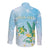 Personalised 2025 Aloha Hawaii Long Sleeve Button Shirt Tropical Flowers And Honu