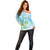 Personalised 2025 Aloha Hawaii Off Shoulder Sweater Tropical Flowers And Honu