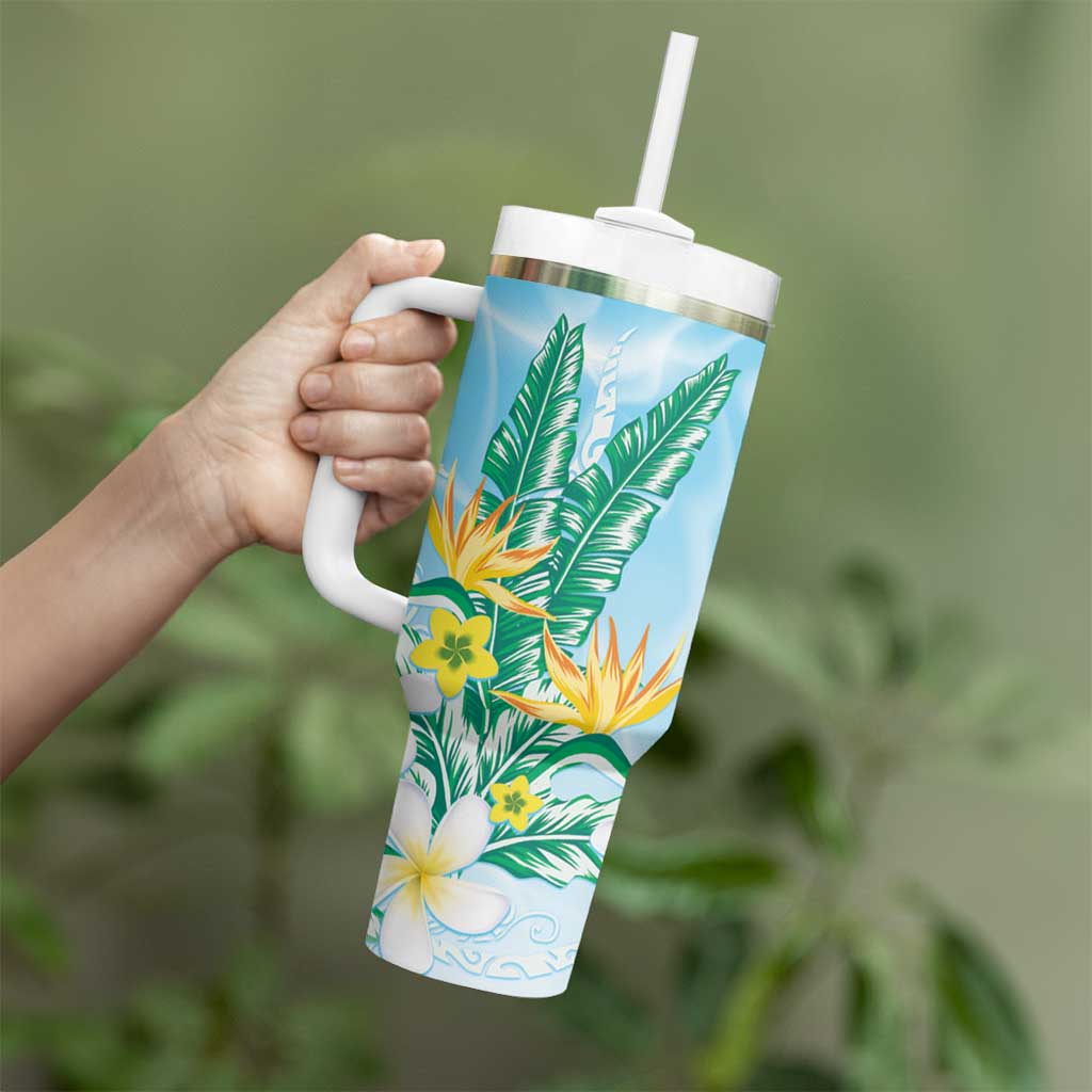 2025 Aloha Hawaii Tumbler With Handle Tropical Flowers And Honu LT05 - Polynesian Pride