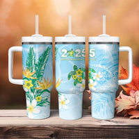 2025 Aloha Hawaii Tumbler With Handle Tropical Flowers And Honu LT05 - Polynesian Pride