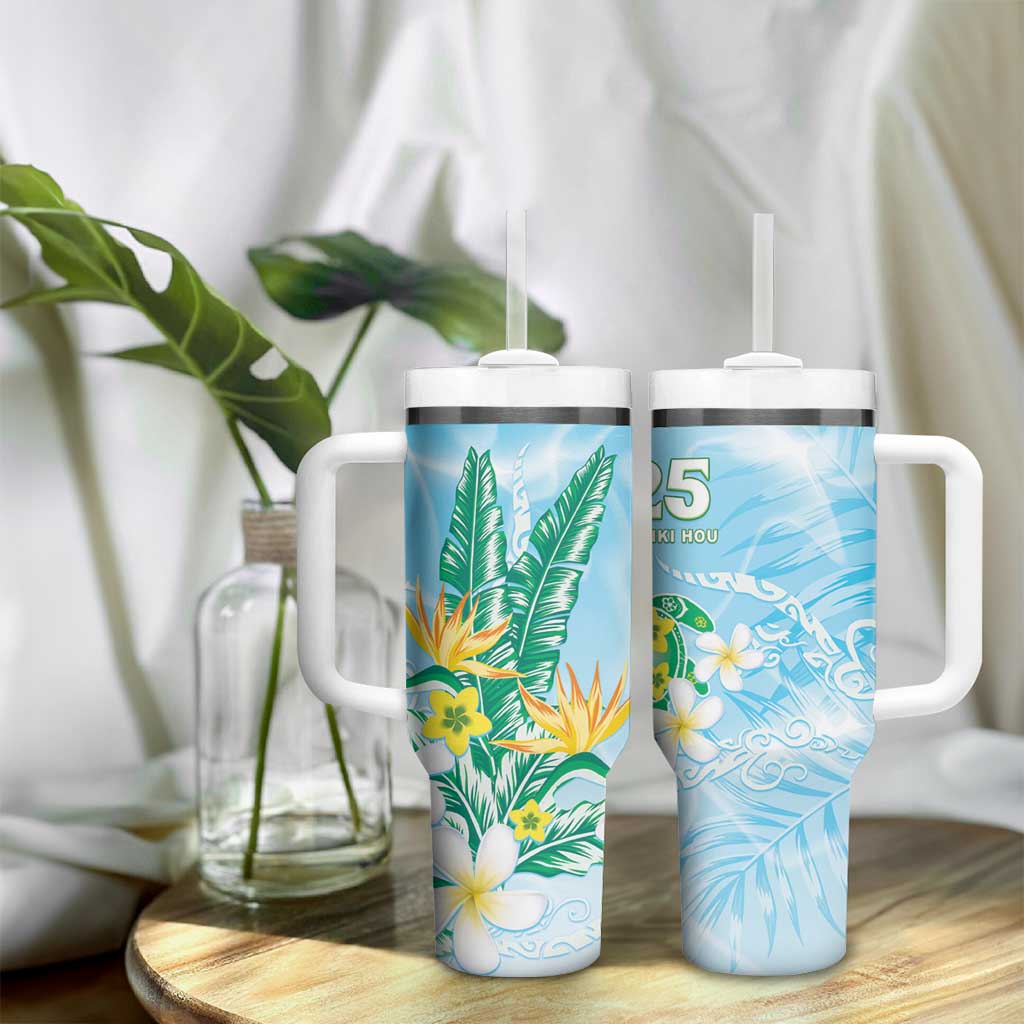 2025 Aloha Hawaii Tumbler With Handle Tropical Flowers And Honu LT05 - Polynesian Pride