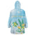 Personalised 2025 Aloha Hawaii Wearable Blanket Hoodie Tropical Flowers And Honu