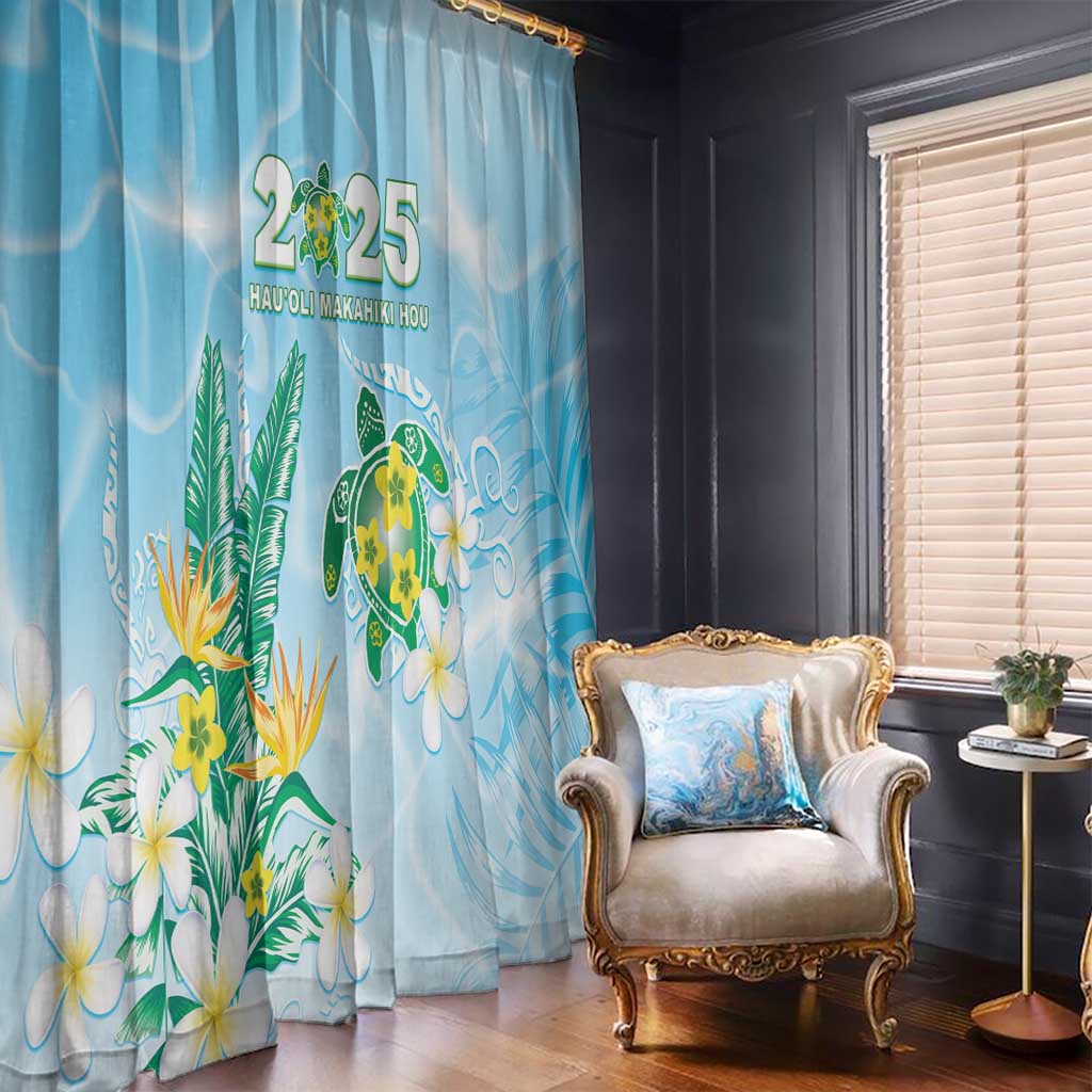 2025 Aloha Hawaii Window Curtain Tropical Flowers And Honu LT05 - Polynesian Pride