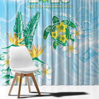 2025 Aloha Hawaii Window Curtain Tropical Flowers And Honu LT05 - Polynesian Pride