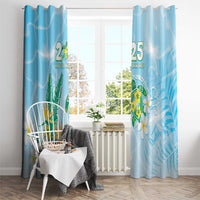 2025 Aloha Hawaii Window Curtain Tropical Flowers And Honu LT05 - Polynesian Pride