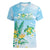 Personalised 2025 Aloha Hawaii Women V-Neck T-Shirt Tropical Flowers And Honu