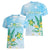 Personalised 2025 Aloha Hawaii Women V-Neck T-Shirt Tropical Flowers And Honu