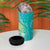 Hawaii Honu 4 in 1 Can Cooler Tumbler Tropical Flowers Turquoise Gradient