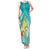 Hawaii Honu Tank Maxi Dress Tropical Flowers Turquoise Gradient