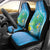 Hawaii Honu Car Seat Cover Tropical Flowers Blue Gradient