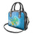 Hawaii Honu Shoulder Handbag Tropical Flowers Blue Gradient