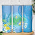 Hawaii Honu Skinny Tumbler Tropical Flowers Blue Gradient