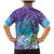 Hawaii Honu Family Matching Mermaid Dress and Hawaiian Shirt Tropical Flowers Purple Gradient