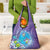 Hawaii Honu Grocery Bag Tropical Flowers Purple Gradient