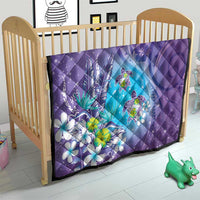 Hawaii Honu Quilt - Tropical Flowers Purple Gradient LT05 - Polynesian Pride