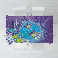 Hawaii Honu Tablecloth Tropical Flowers Purple Gradient LT05 Purple - Polynesian Pride