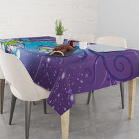 Hawaii Honu Tablecloth Tropical Flowers Purple Gradient LT05 - Polynesian Pride