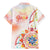 Happy Holi Festival Family Matching Mermaid Dress and Hawaiian Shirt Rangoli With Polynesian Pattern LT05 - Polynesian Pride