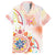 Happy Holi Festival Family Matching Summer Maxi Dress and Hawaiian Shirt Rangoli With Polynesian Pattern LT05 Dad's Shirt - Short Sleeve White - Polynesian Pride