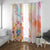 Happy Holi Festival Window Curtain Rangoli With Polynesian Pattern LT05 With Grommets White - Polynesian Pride