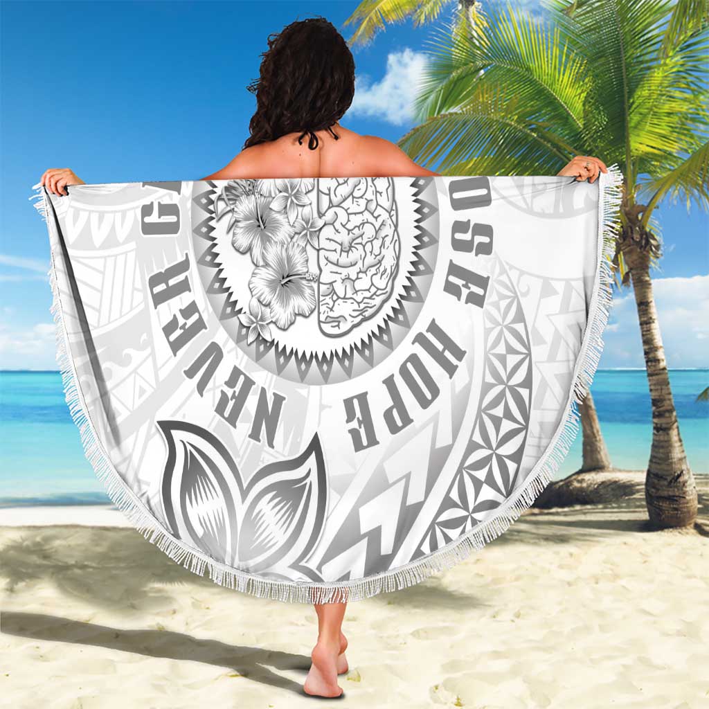Brain Cancer Warrior Beach Blanket Never Give Up LT05 - Polynesian Pride