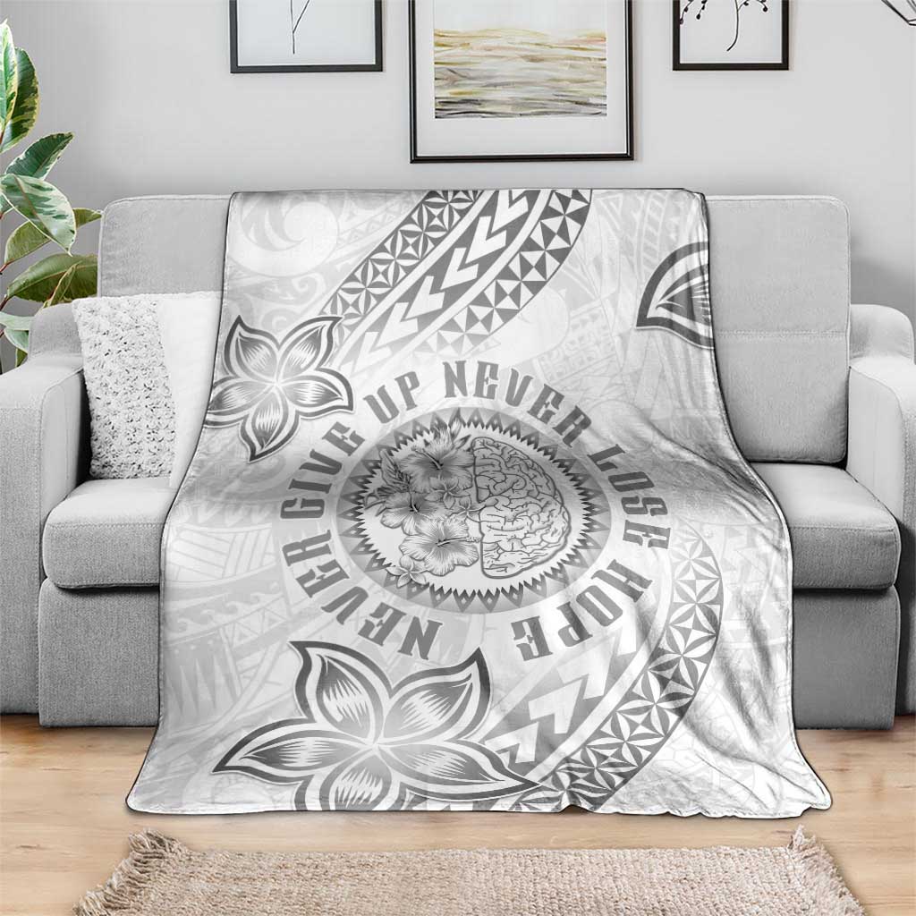 Brain Cancer Warrior Blanket Never Give Up LT05 - Polynesian Pride