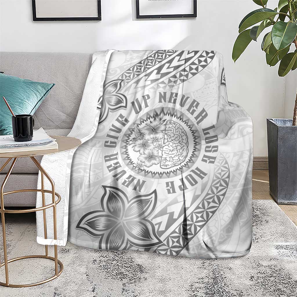Brain Cancer Warrior Blanket Never Give Up LT05 - Polynesian Pride