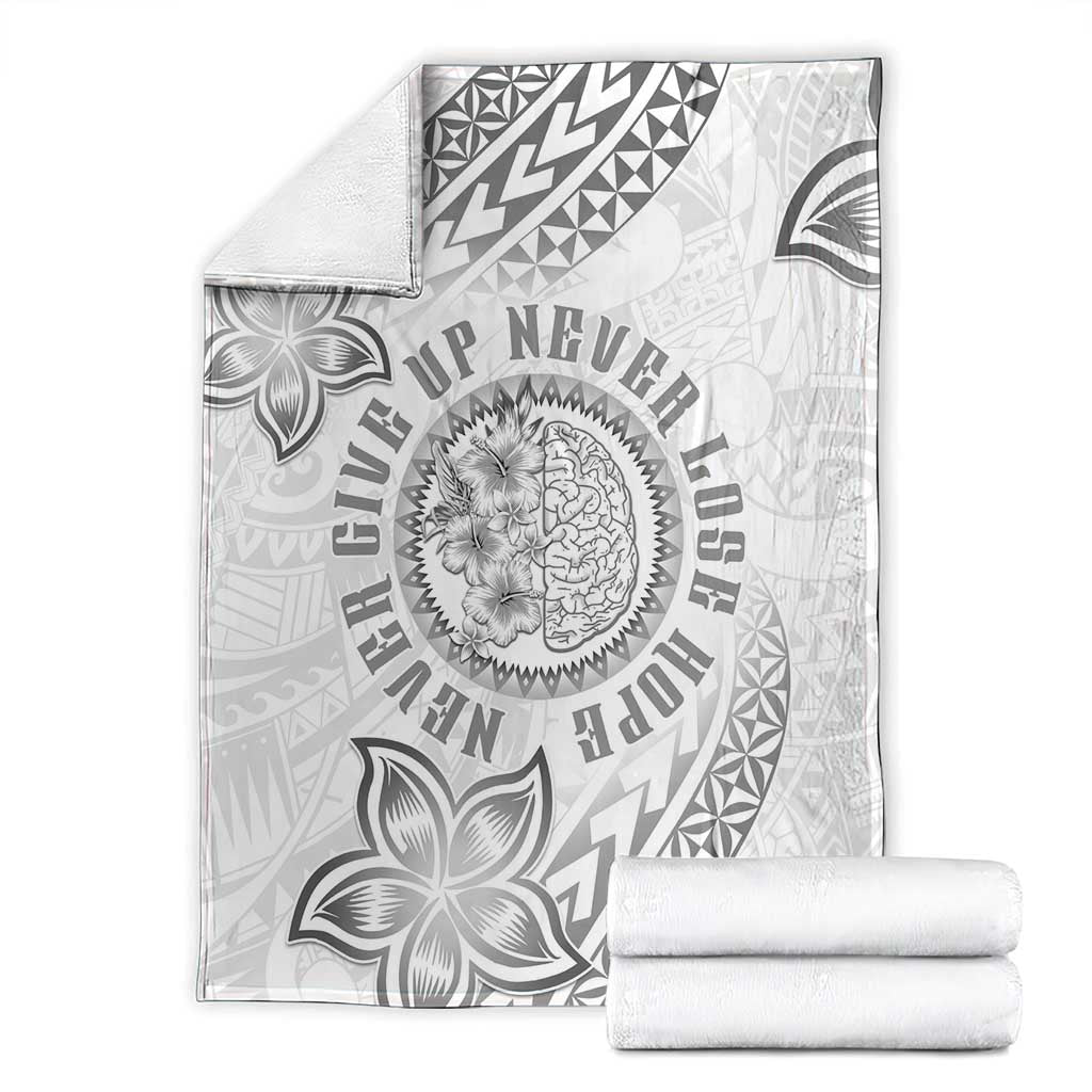 Brain Cancer Warrior Blanket Never Give Up LT05 - Polynesian Pride