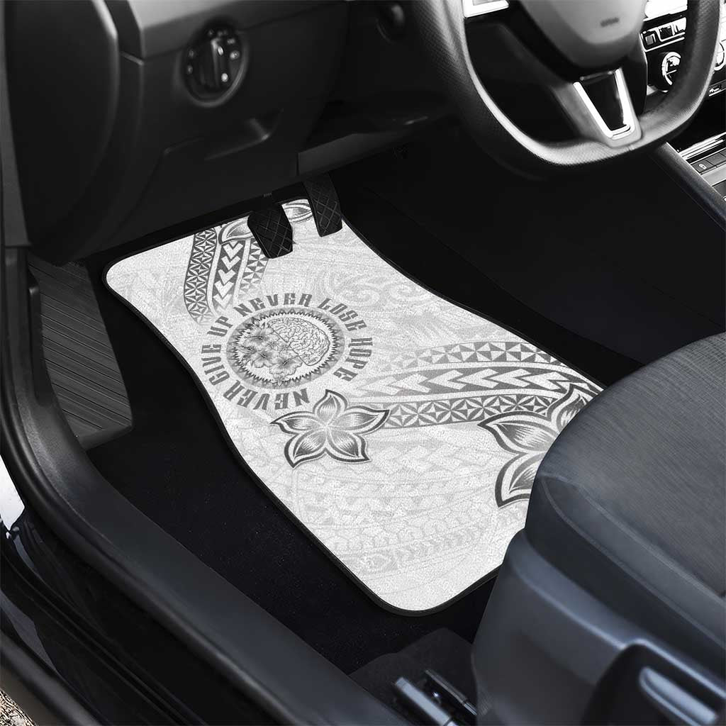 Brain Cancer Warrior Car Mats Never Give Up LT05 - Polynesian Pride