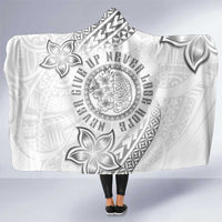 Brain Cancer Warrior Hooded Blanket Never Give Up LT05 One Size White - Polynesian Pride