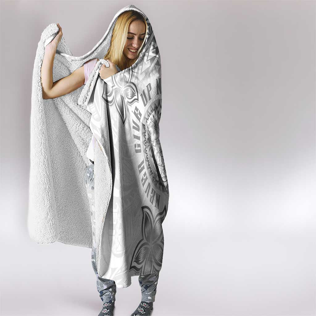 Brain Cancer Warrior Hooded Blanket Never Give Up LT05 - Polynesian Pride