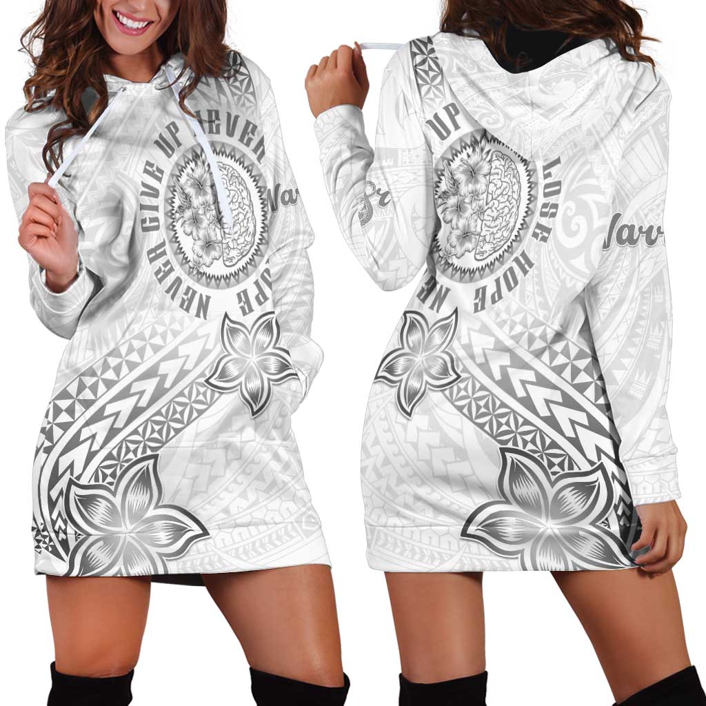 Brain Cancer Warrior Hoodie Dress Never Give Up LT05 - Polynesian Pride