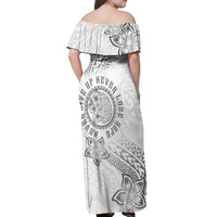 Brain Cancer Warrior Off Shoulder Maxi Dress Never Give Up LT05 - Polynesian Pride