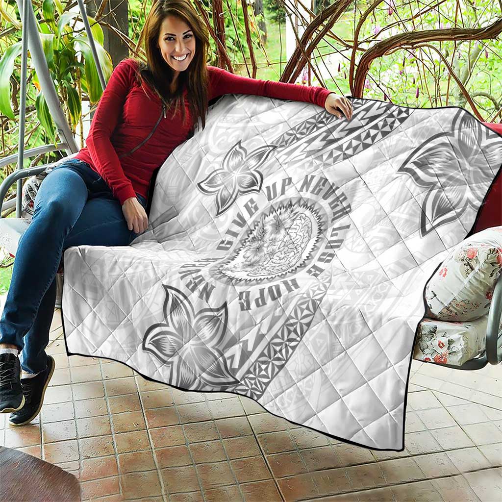 Brain Cancer Warrior Quilt Never Give Up LT05 - Polynesian Pride