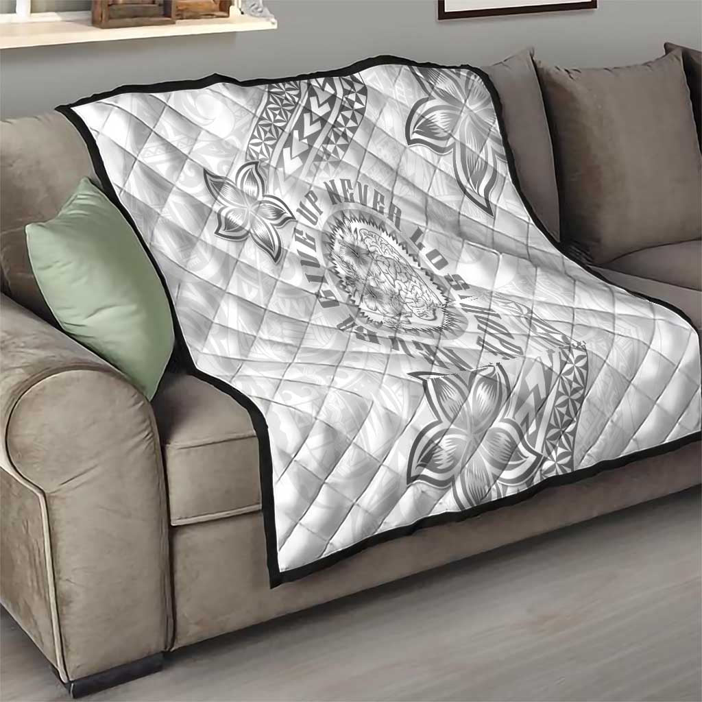 Brain Cancer Warrior Quilt Never Give Up LT05 - Polynesian Pride
