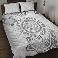 Brain Cancer Warrior Quilt Bed Set Never Give Up LT05 White - Polynesian Pride