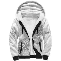 Brain Cancer Warrior Sherpa Hoodie Never Give Up LT05 Unisex White - Polynesian Pride