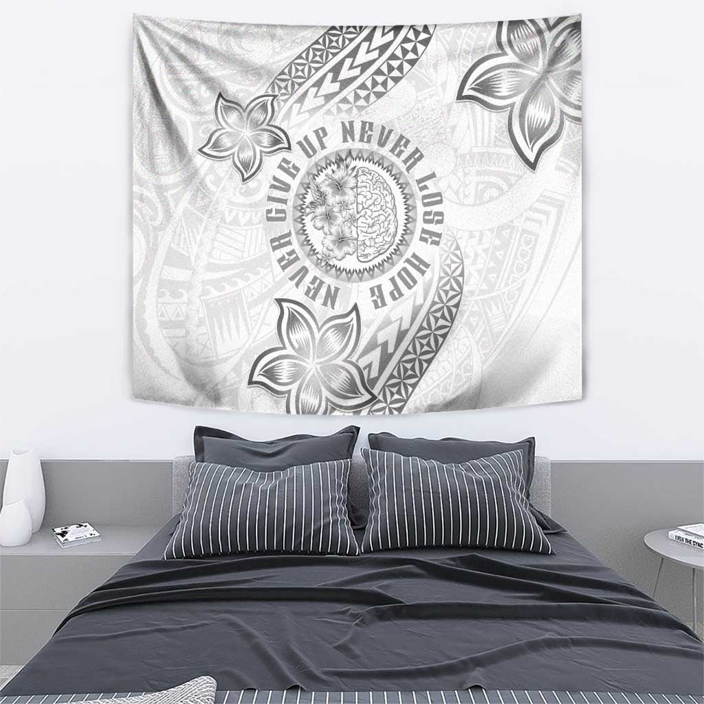Brain Cancer Warrior Tapestry Never Give Up LT05 - Polynesian Pride