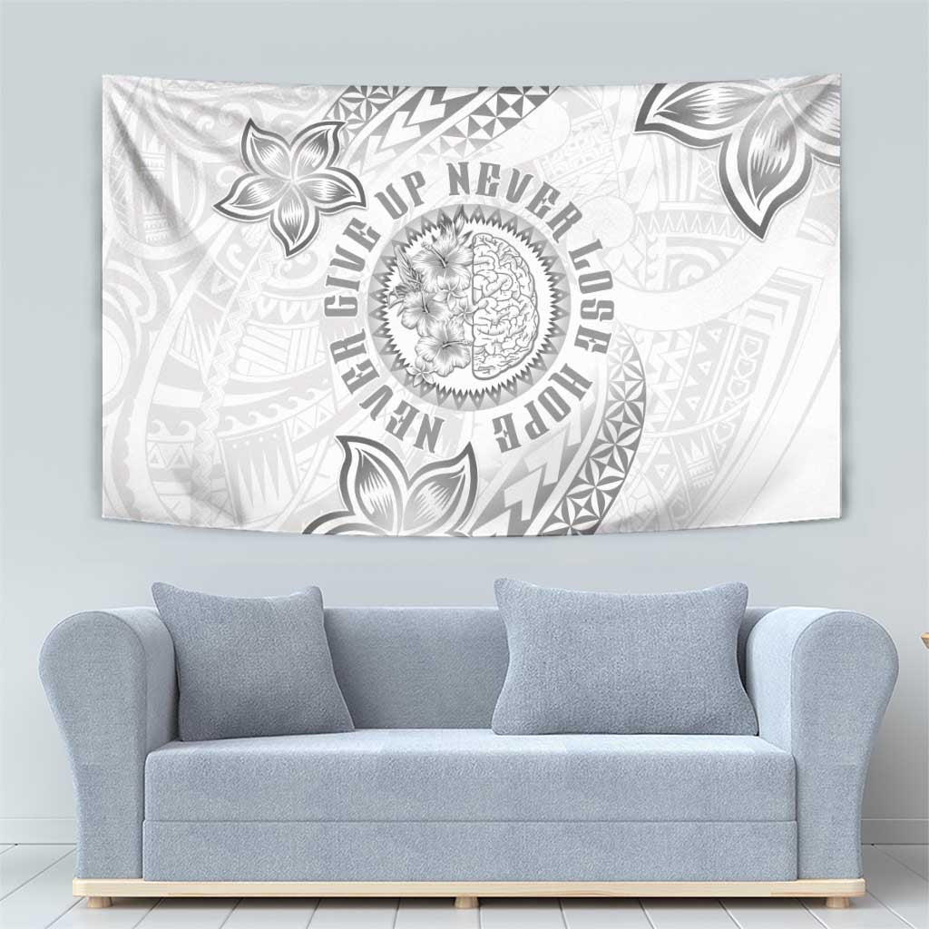 Brain Cancer Warrior Tapestry Never Give Up LT05 - Polynesian Pride