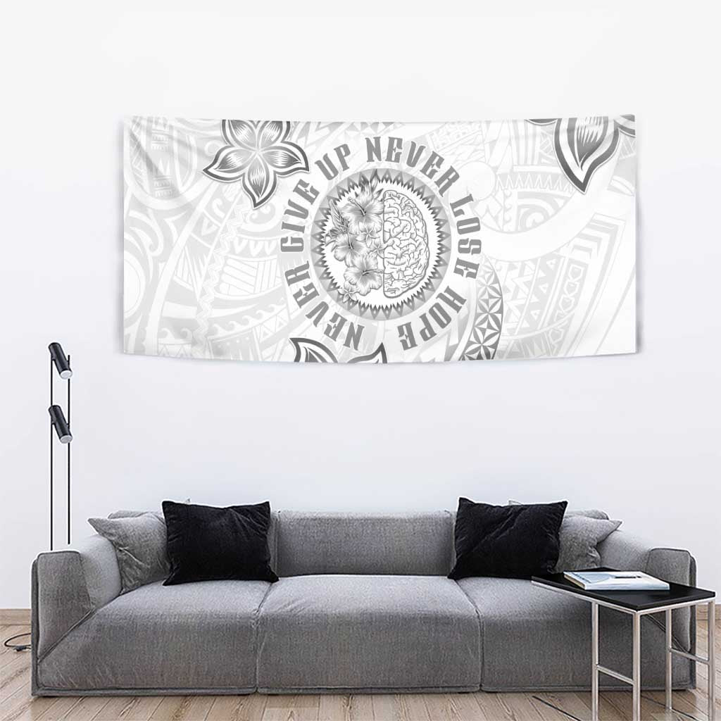 Brain Cancer Warrior Tapestry Never Give Up LT05 - Polynesian Pride