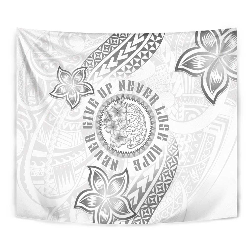 Brain Cancer Warrior Tapestry Never Give Up LT05 - Polynesian Pride