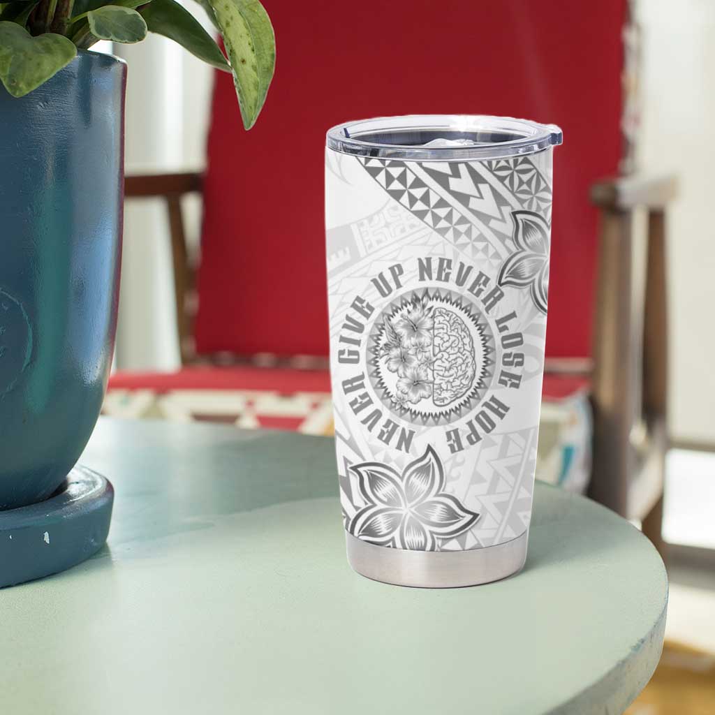 Brain Cancer Warrior Tumbler Cup Never Give Up LT05 - Polynesian Pride