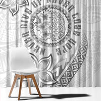Brain Cancer Warrior Window Curtain Never Give Up LT05 - Polynesian Pride