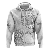 Brain Cancer Warrior Zip Hoodie Never Give Up LT05 Zip Hoodie White - Polynesian Pride
