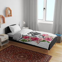 White Polynesian Hammerhead Shark Tribal Pattern Bedding Set LT05 - Polynesian Pride